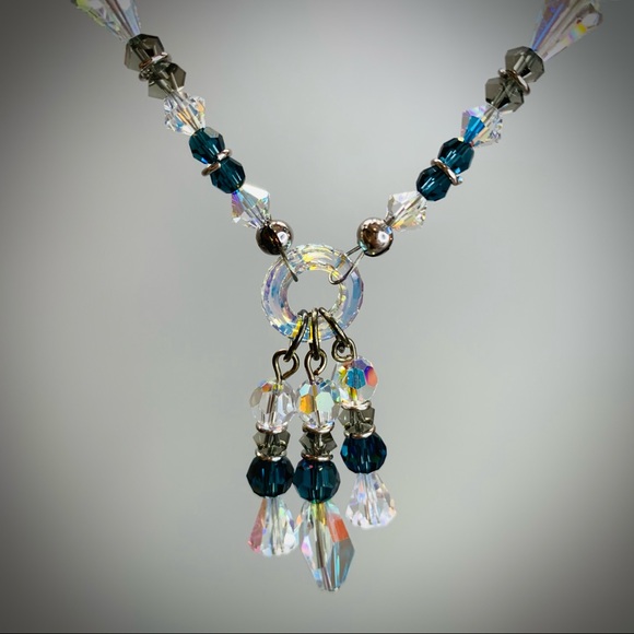 🆕 Crystallized Swarovski Elements Necklace, Blue - Picture 1 of 2